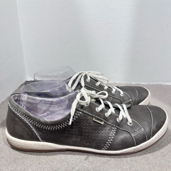 Josef Seibel Men’s Caspian Leather Sneakers In Anthracite  Size EU 43 US 9.5-10 - Picture 1 of 12